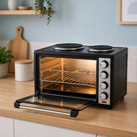 Four à convection de comptoir JK60 60L, four électrique avec grill, rôtissoire, grille et éclairage intérieur