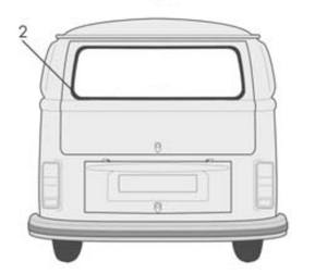 Joints de lunette arrière Repro compatibles avec VW Type 2 Bus Bay Window 1978-1979 - Product Image 1