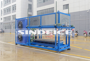 Sindeice เครื่องทำก้อนน้ำแข็งอุตสาหกรรม3ตันมอเตอร์ปั๊มระบายความร้อนด้วยอากาศโดยตรง25กก. 220โวลต์จำหน่ายโดยโรงงานแบริ่ง PLC - Product Image 4