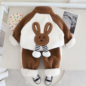 Chaleco informal de dibujos animados con forro polar con cremallera para niños Otoño/Invierno ropa de invierno bonita con traje una generación de pelo - Product Image 4