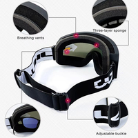 Lunettes de snowboard RTS, lunettes de ski, lunettes de soleil, lunettes de ski polarisées miroir, lunettes de sport pour la neige, lunettes de ski
