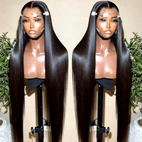 Cheveux Humains Brésiliens Vierge Remy en Gros Sans Colle 13x4 HD Transparent pour Perruques Cuticules Alignées Femmes Noires