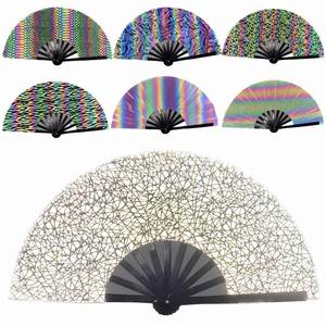 Abanicos Plegables de Bambú Personalizados con Logotipo Impreso Kpop, para Regalo, Negocios, Bodas, OEM, Arte - Product Image 6