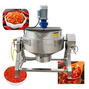 Kualitas tinggi pemanas listrik saus tomat memasak mesin Boiler saus cabai ketel
