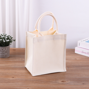 <b>Canvas</b> <b>Tote</b> Bag Custom Logo Shopping Bag Reusable Handled Carry Bag for Retail Gift Packaging - Product Image 4