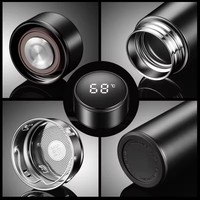 Frasco de vacío de oficina de acero inoxidable de 500ml de Color personalizado Botella de agua aislada al vacío barata ecológica sin BPA con tapa LED