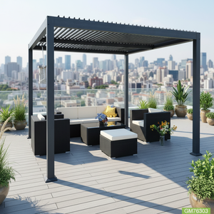 Gazebo <span class=keywords><strong>de</strong></span> <span class=keywords><strong>jardin</strong></span> en aluminium sur mesure haut <span class=keywords><strong>de</strong></span> gamme, résistant à la rouille et à la corrosion, pavillon <span class=keywords><strong>de</strong></span> <span class=keywords><strong>jardin</strong></span> extérieur, fabrication OEM disponible - Product Image 2
