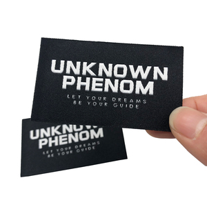 Quần áo dệt nhãn biểu tượng tùy chỉnh tự dính dệt Nhãn quần áo thẻ cho hàng may mặc - Product Image 3