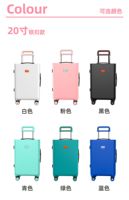 Valise Grande Capacité Nouvelle Série Macaron Multicolore avec Roues Silencieuses YKK pour Vacances et Serrure TSA