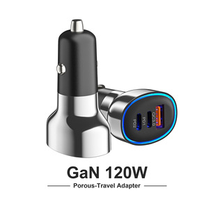 Nouveau chargeur de voiture universel ACC Electroplating Blu-ray USB-A 60W à charge rapide avec prise de conversion pour allume-cigare - Product Image 2