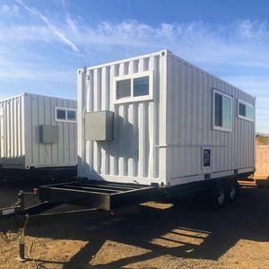 Prefeb 20 Ft Tiny <span class=keywords><strong>Container</strong></span> Nhà Xe <span class=keywords><strong>Trailer</strong></span> Trên Bánh Xe Modular - Product Image 5