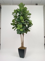 Anpassbare künstliche Geigen blatt Feigen baum verschiedene Höhen Kunststoff Faux Green Pflanzen für Hotel-oder Büro dekoration