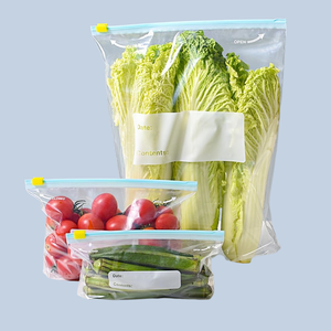 Sacs à fermeture éclair transparents en LDPE écologiques avec impression en héliogravure pour le stockage d'aliments, de sandwichs, de salades et de fruits - Biodégradables - Product Image 1