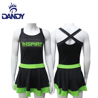 Conception imprimée fantaisie Cheerleading pratique porter des motifs sublimés Styles personnalisés exercice danse réservoirs hauts et jupe
