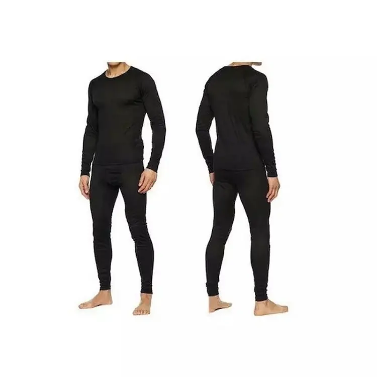 Men's Winter Black Thermal 2 Piece Set Long Johns Men's Thermal Underwear
