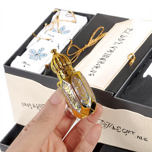 Kuppel förmige 6ml goldene Glas rollen flasche Spezielles Design Heiß prägen Leere ätherische Öle Kleiner tragbarer Parfüm behälter - Product Image 6