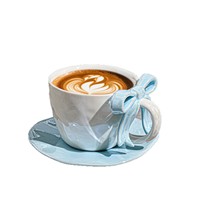 Ensemble tasse à café et soucoupe en céramique nacrée avec nœud, design de niche, tasse à eau au design élégant pour femmes