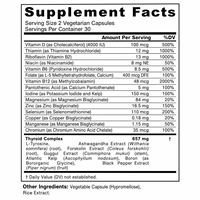Capsules de soutien de la thyroïde OEM, L-Tyrosine, I-Kelp, Ashwagandha, soutien immunitaire, complément en marque privée, 60 capsules, adulte