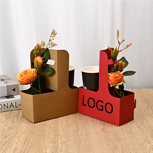 Caja de Regalo para Café, Vino y Flores para Celebraciones, Biodegradable, de Papel Artesanal con Recubrimiento UV, Color Fijo, Venta al Por Mayor - Product Image 1