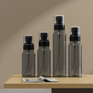 Hydrosol Spray Bottle 100ml Semi Transparent Black With Pump Head For <b>Sunscreen</b> Dispensing - Product Image 3
