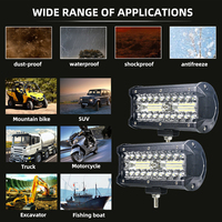 Barre lumineuse LED Yunian 7 pouces 120W 4000LM blanc naturel 12-24V, projecteur combiné spot/flood pour pick-up/bateau/UTV/4x4 ATV