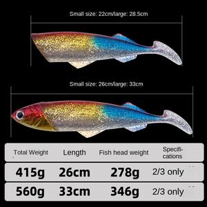 WEI 26cm/33cm caoutchouc maquereau en plastique souple têtes de gabarit leurre de pêche souple bons moules de pêche en plastique leurre souple en vrac - Product Image 3