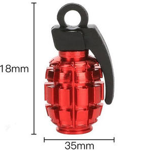 Grenade Tire Valve Stem Caps Aluminum Wheel <strong>Rim</strong> Tire Caps Tyre Valve Dust <strong>Cover</strong> Universal Fir Car Truck Motorcycle Bike - Product Image 4