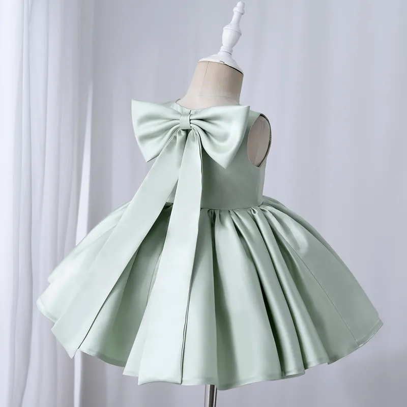 Kinder kleid 2-13 Jahre Großhandel Baby Kinder Party Kleider Kleinkind Kleines Mädchen Prinzessin Kittel Kleid mit Bogen Party Wear für Kinder