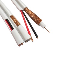 Câble CCTV RG59 de 305 m avec 2 conducteurs coaxiaux d'alimentation DC CCA/CCAM 0,5 mm/0,75 mm, isolation en PE expansé, cuivre massif