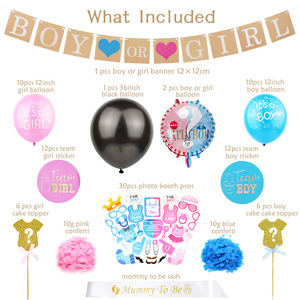 Artículos para Fiestas <span class=keywords><strong>de</strong></span> Revelación <span class=keywords><strong>de</strong></span> Género y Halloween, Accesorios para Fotomatón, Guirnalda <span class=keywords><strong>de</strong></span> Globos Negros, Pompones, Juego <span class=keywords><strong>de</strong></span> Faroles para Decoración <span class=keywords><strong>de</strong></span> Baby Shower - Product Image 4
