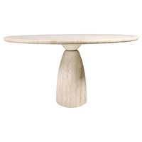Ensemble de meubles de cuisine, table à manger déformée, plateau de table en pierre de travertin poli, vente en gros, ensemble de meubles de salon