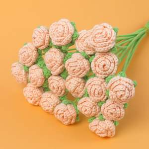Ramo de Flores Artificiales de <span class=keywords><strong>Rosas</strong></span> de Burbuja Tejidas a Mano, Regalo del Día de San Valentín <span class=keywords><strong>para</strong></span> <span class=keywords><strong>Cumpleaños</strong></span> de Niñas - Product Image 1