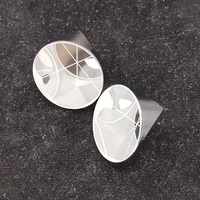 En Stock dia25.4 mm revêtement argenté + noir peint 5 "Angle de précision Cube d'angle prisme K9 pyramide de verre prisme