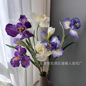 Flores Artificiales de Iris Alice, Flores de Seda en Morado, Blanco y Azul, Decoración para el Hogar, Arreglo para Sala de Estar - Product Image 4