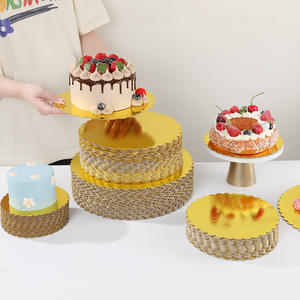 Vente en gros, plaque de base pour gâteau écologique de 4 à 12 pouces, 12mm, doré, argenté, blanc, 3mm, planche à gâteau pour nourriture, biscuit, sushi, gâteau <span class=keywords><strong>d</strong></span>'<span class=keywords><strong>anniversaire</strong></span> - Product Image 2