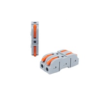 Connecteurs d'épissure rapide universels 1P Bornes de fil enfichables à deux cœurs pour 0.75-2.5mm2 LED Power Electric Wire Copper Contact