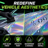 Film de protection de peinture automobile auto-cicatrisant en vinyle chromé brillant de haute qualité PET PVC pour divers véhicules 1,52*17m