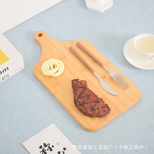 Tabla de cortar de bambú Ruichen de 30.5x15cm con asa para carne, frutas, pan, uso doméstico - Product Image 3