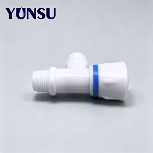 Válvula angular de cerámica DN15 de 1/2 pulgada, válvula angular sanitaria con tapa cuadrada para conexión de tuberías de agua fría - Product Image 3
