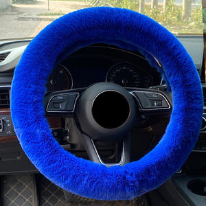 Housse de volant en fausse laine chaude d'hiver Diamètre 14.96 "X 14.96" pour HONDA OPEL Citroën Peugeot - Product Image 5