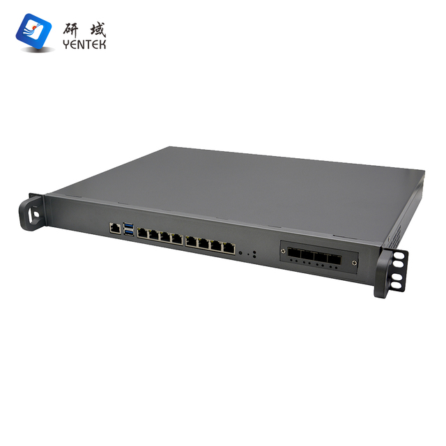 1U Rack Mount Server Intel LGA1151 I3 I5 I7 8700 9400 DDR4 M.2 NVME WIN10 Linux Ubuntu 8 LAN PCIE Security Firewall Appliance PC