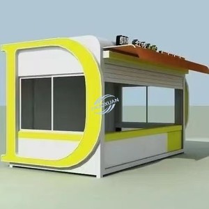 Kiosques de vente extérieurs durables, stands mobiles de thé au lait pour marchés nocturnes, stands de vendeurs ambulants aux entrées de parcs - Product Image 5