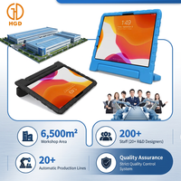 Étui HGD pour iPad Air 11 pouces M4-M2 2026-2024 (Gen 8-6) antichoc robuste avec support pour crayon et béquille pour l'école