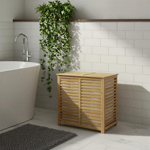Meuble de salle de bain avec rangement sous-évier à languettes et rainures, armoire à deux portes - Product Image 4