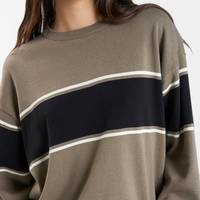 Vente en gros de sweat-shirt personnalisé confortable en élasthanne/coton pour femmes pull-over d'automne Style doux Preppy Block Letter Logo Front