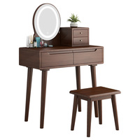 Nouvelle coiffeuse de chambre à coucher en bois massif moderne nordique, coiffeuse, chambre à coucher multifonctionnelle en bois massif