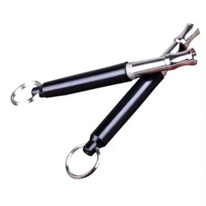 Lot de 2 sifflets réglables en acier inoxydable - Sifflet silencieux à ultrasons avec cordon pour le camping en plein air - Product Image 2