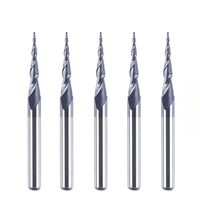 Fraise à queue conique en carbure pour machine de gravure CNC, fraise spirale AlTiN personnalisable OEM/ODM pour le travail du bois