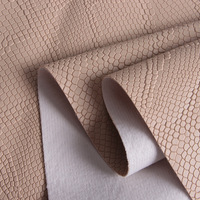Tissu en cuir synthétique pour vêtements, imperméable, résistant à l'abrasion, résistant au pliage, motif serpent, PVC de 1 mm d'épaisseur