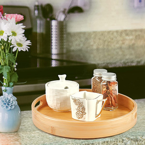 Manufacturer wholesale bamboo round trays, Japanese restaurant table decoration trays, storage <b>racks</b>, and dinner <b>plates</b>. - Product Image 3